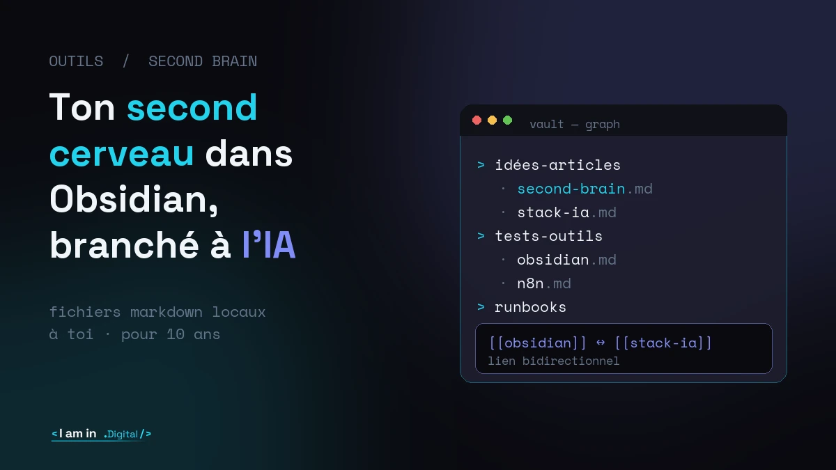 Le Second Brain  –  transformer Obsidian en cerveau augmenté par l&rsquo;IA