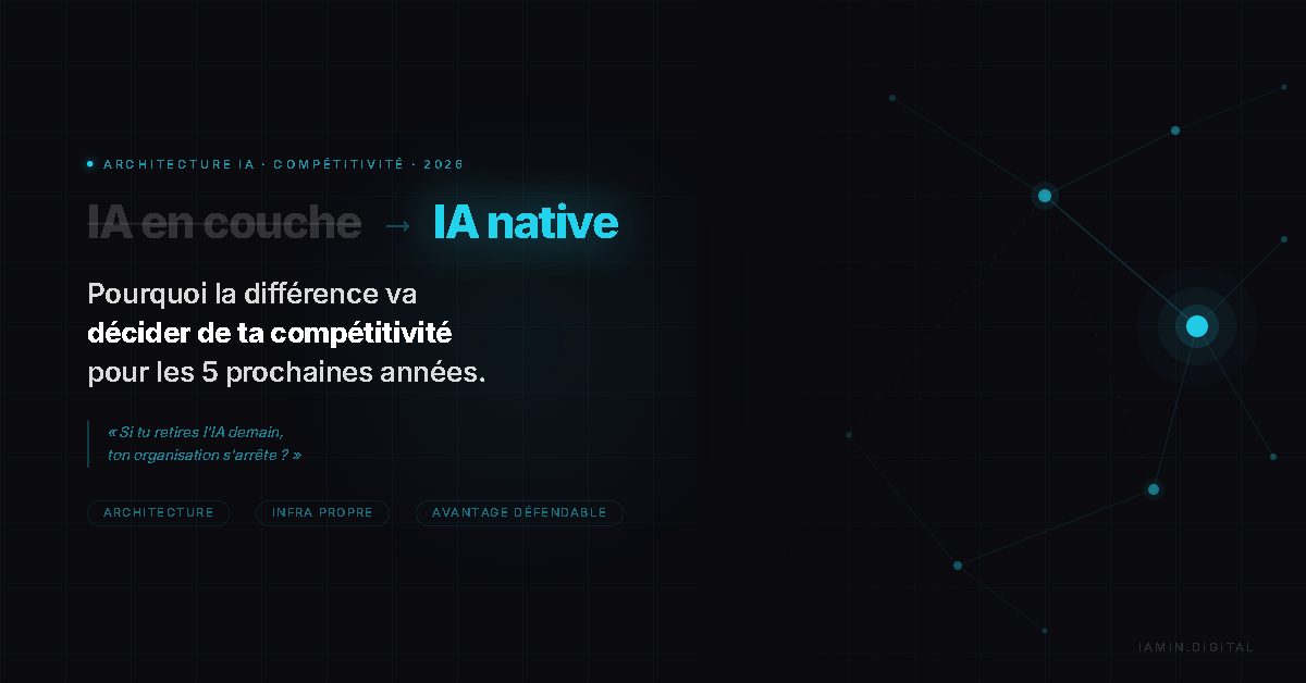 IA native vs IA en couche : pourquoi la différence va décider de ta compétitivité